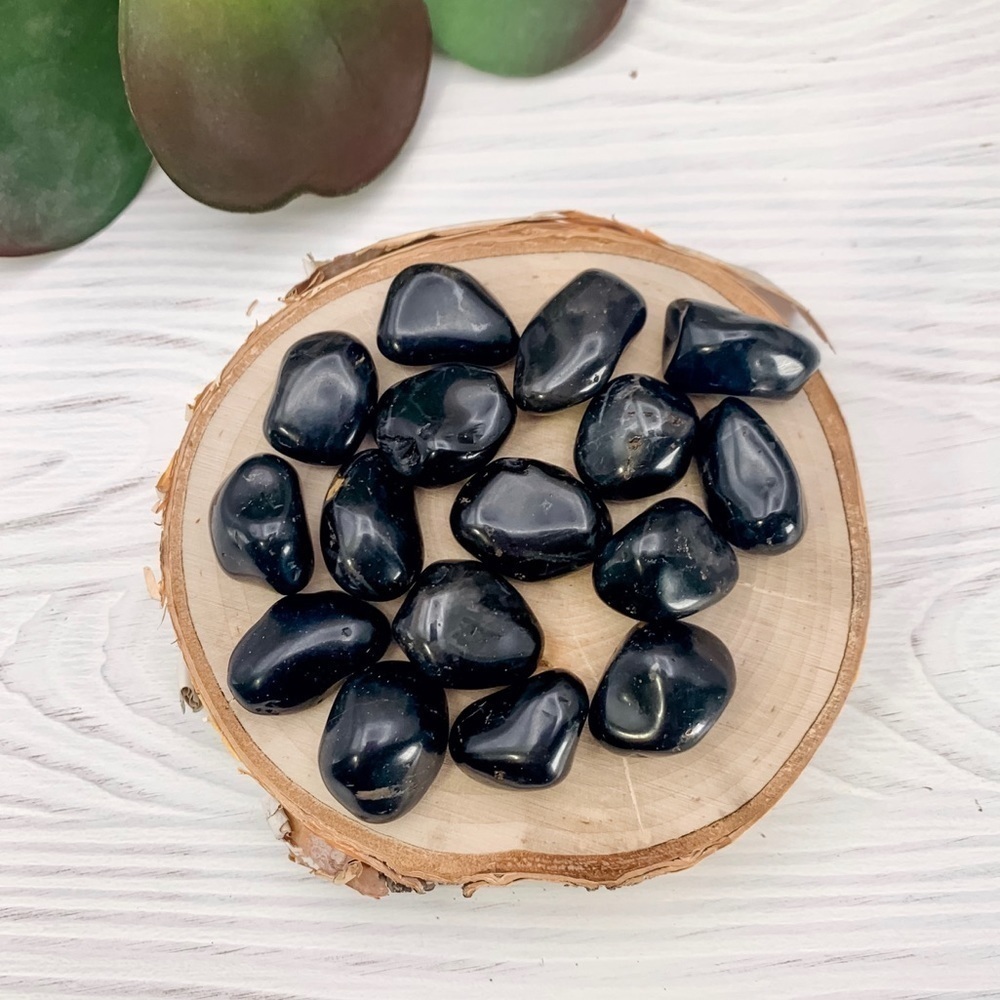 Black Onyx Polished, Tumbled Stone (2 per order)